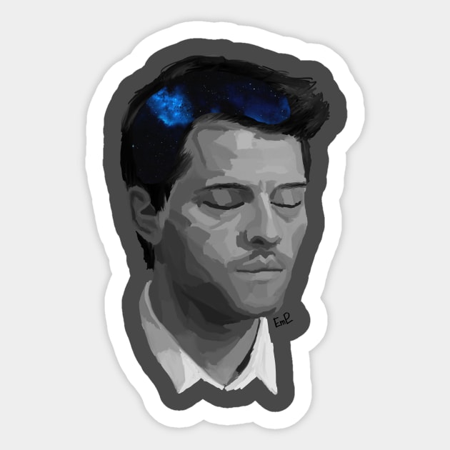 Castiel - Universal minds Sticker by iEmSpacy